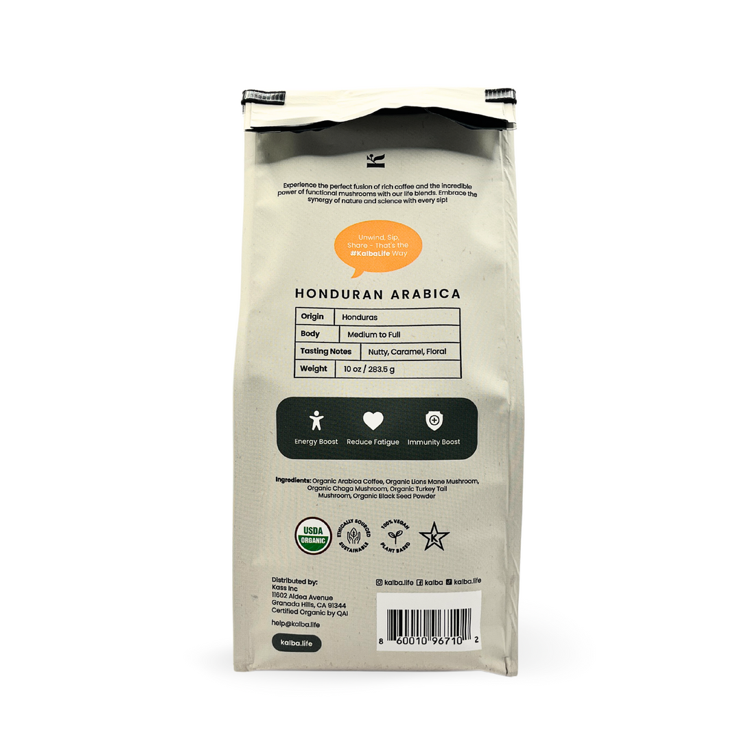 Kalba Immunity mushroom coffee bag