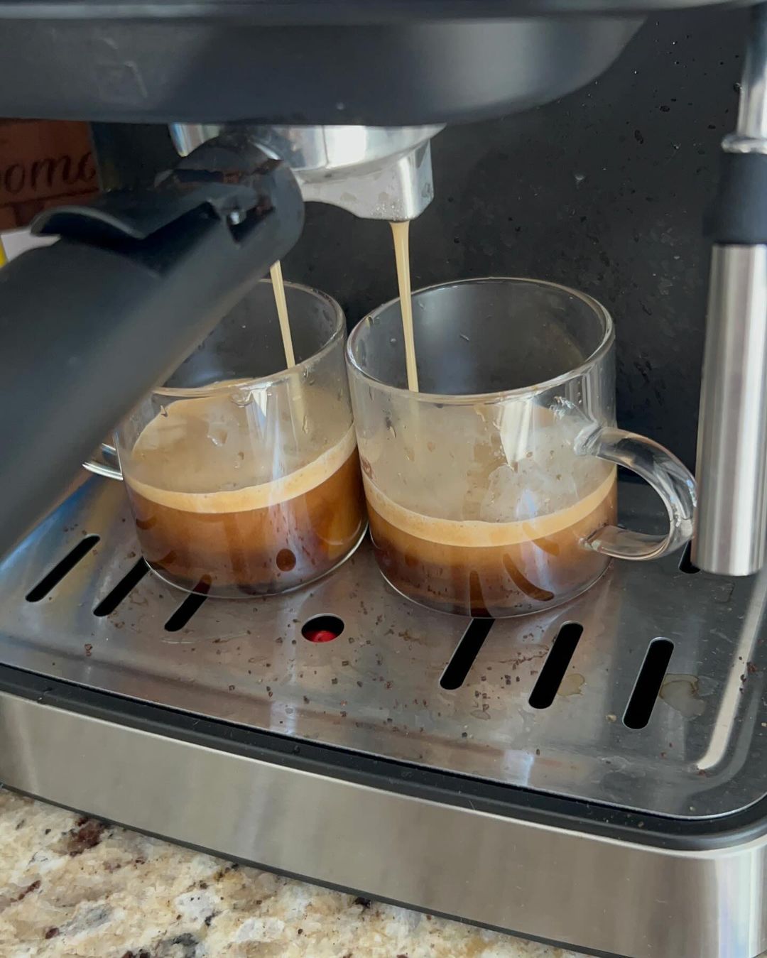 Kalba customer brewing Kalba coffee